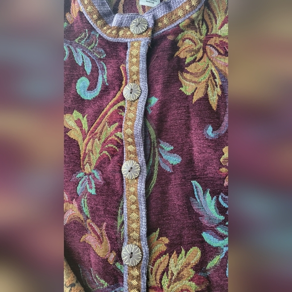 Vintage Sag Harvor Tapestry Jacket Coat Boho Bohemian Sz 10 - Picture 3 of 8